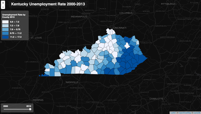 Kentucky Unemployment Map